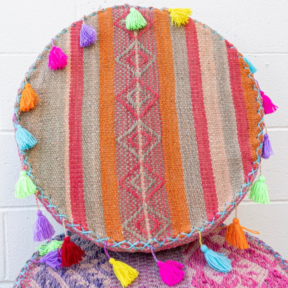PERU INSPIRED FRAZADA FLOOR PILLOW LIMA